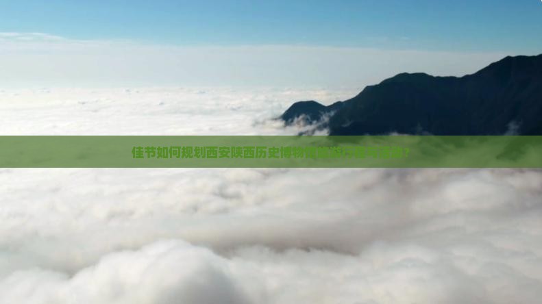 佳节如何规划西安陕西历史博物馆旅游行程与活动？