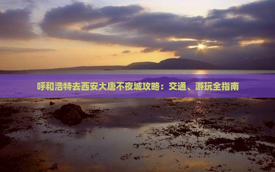呼和浩特去西安大唐不夜城攻略：交通、游玩全指南