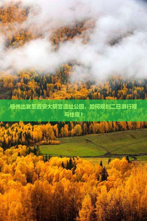 梧州出发至西安大明宫遗址公园，如何规划二日游行程与住宿？