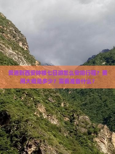 贵港到西安钟楼七日游怎么安排行程？费用大概是多少？需要准备什么？