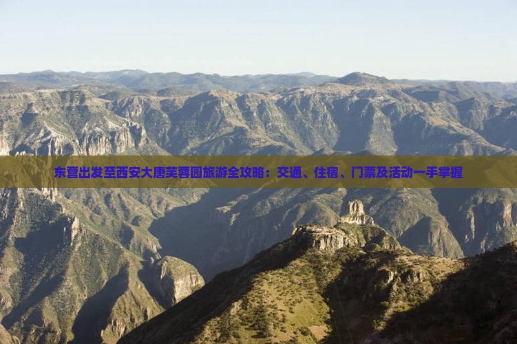 东营出发至西安大唐芙蓉园旅游全攻略：交通、住宿、门票及活动一手掌握