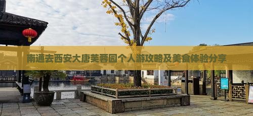 南通去西安大唐芙蓉园个人游攻略及美食体验分享