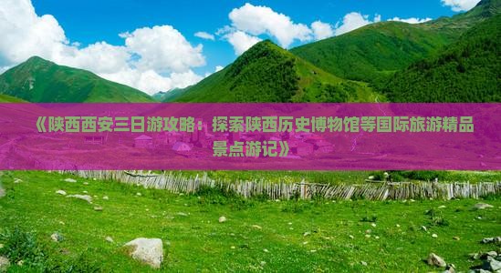 《陕西西安三日游攻略：探索陕西历史博物馆等国际旅游精品景点游记》