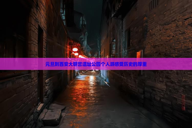 元旦到西安大明宫遗址公园个人游感受历史的厚重