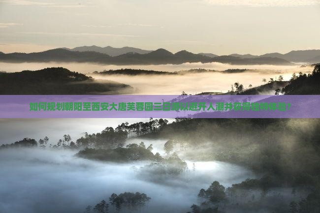 如何规划朝阳至西安大唐芙蓉园三日游以避开人潮并获得独特体验？