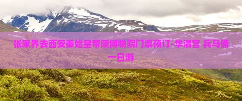 张家界去西安秦始皇帝陵博物院门票预订-华清宫+兵马俑一日游