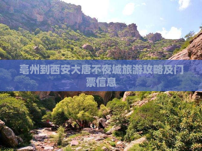 亳州到西安大唐不夜城旅游攻略及门票信息