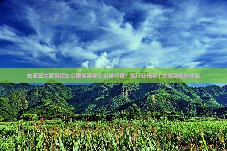 去西安大明宫遗址公园旅游怎么安排行程？旅行社推荐 | 文旅融合新体验