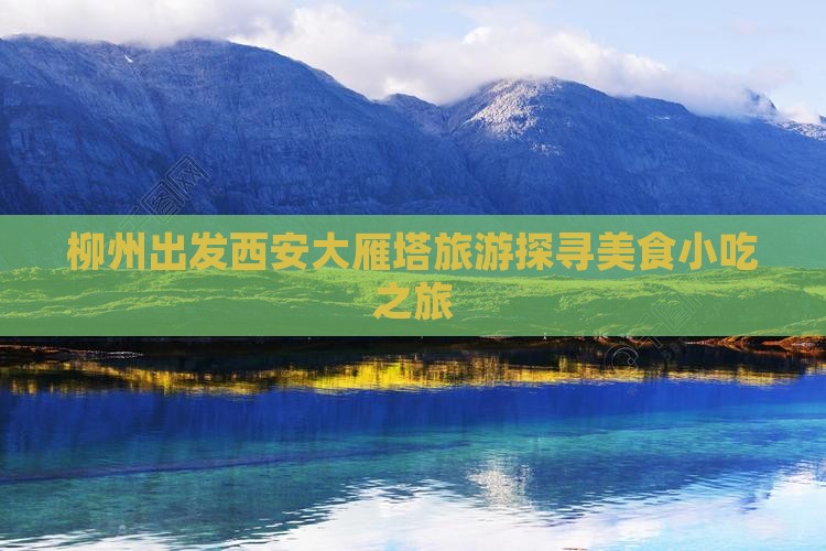 柳州出发西安大雁塔旅游探寻美食小吃之旅