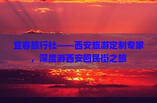 宜春旅行社——西安旅游定制专家，深度游西安回民街之旅