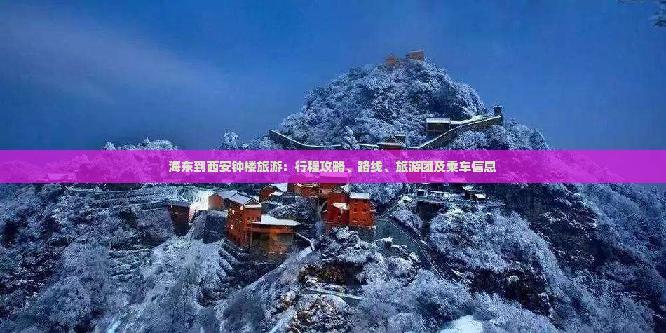 海东到西安钟楼旅游：行程攻略、路线、旅游团及乘车信息