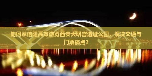 如何从信阳高效游览西安大明宫遗址公园，解决交通与门票痛点？