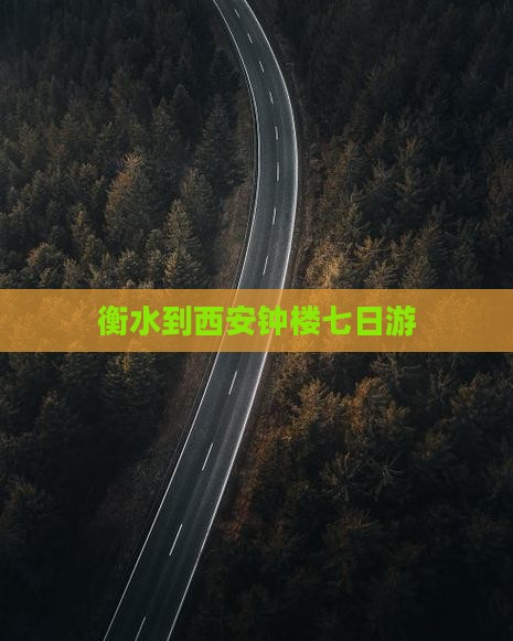 衡水到西安钟楼七日游