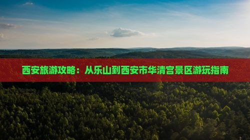 西安旅游攻略：从乐山到西安市华清宫景区游玩指南