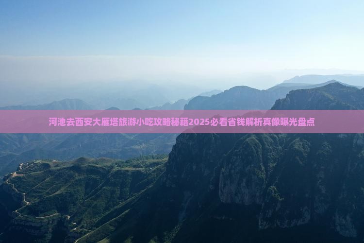 河池去西安大雁塔旅游小吃