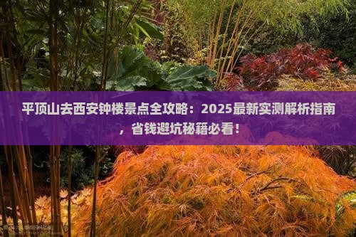 平顶山去西安钟楼景点