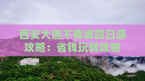 一月到西安大唐不夜城四日游