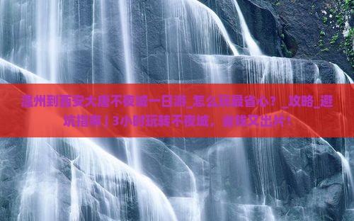 温州到西安大唐不夜城一日游