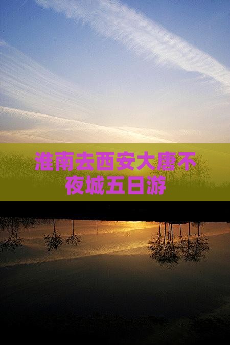 淮南去西安大唐不夜城五日游
