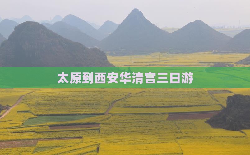 太原到西安华清宫三日游