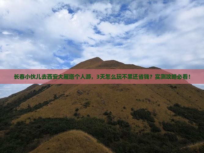 长春去西安大雁塔个人游