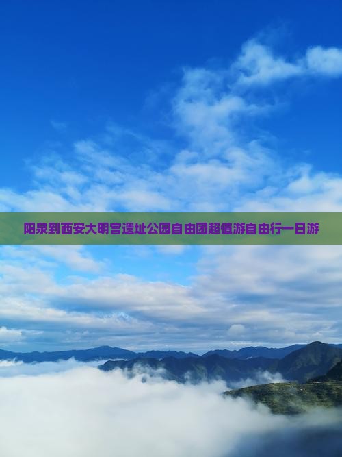 阳泉到西安大明宫国家遗址公园自由团
