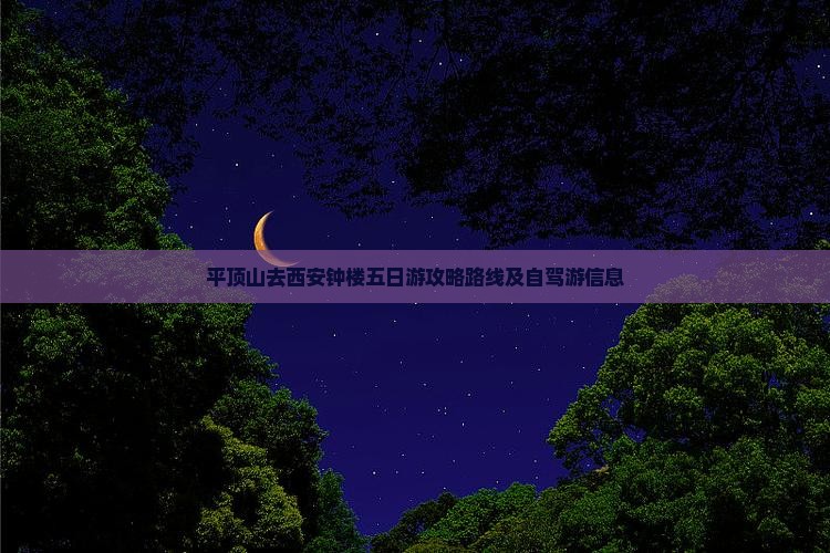 平顶山去西安钟楼五日游