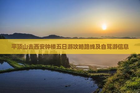 平顶山去西安钟楼五日游