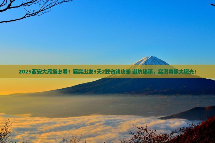 襄樊去西安大雁塔旅行社