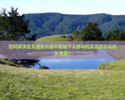 如何解决夏天西安大唐不夜城个人游中的高温困扰与排队难题？
