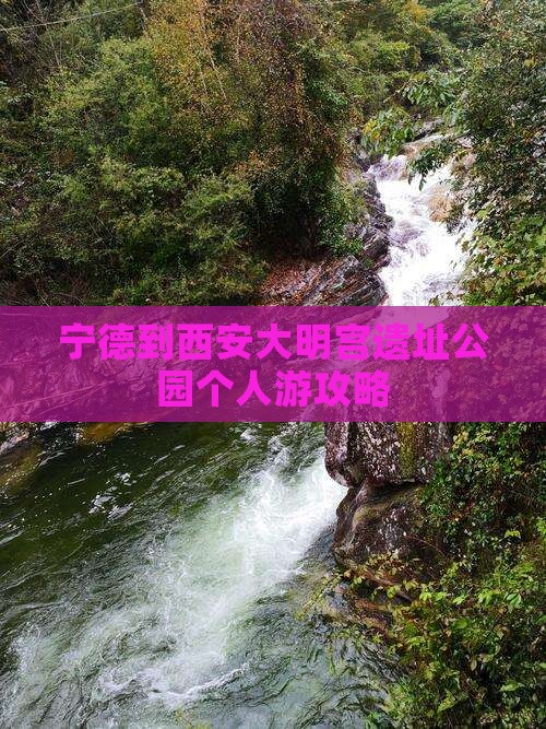 宁德到西安大明宫遗址公园个人游攻略