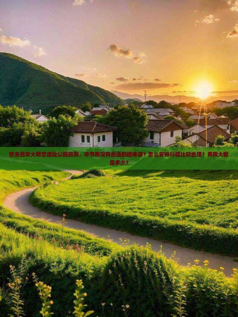 想去西安大明宫遗址公园旅游，毕节有没有合适的团体游？怎么安排行程比较合理？费用大概是多少？