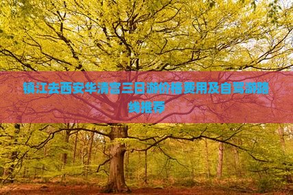 镇江去西安华清宫三日游价格费用及自驾游路线推荐
