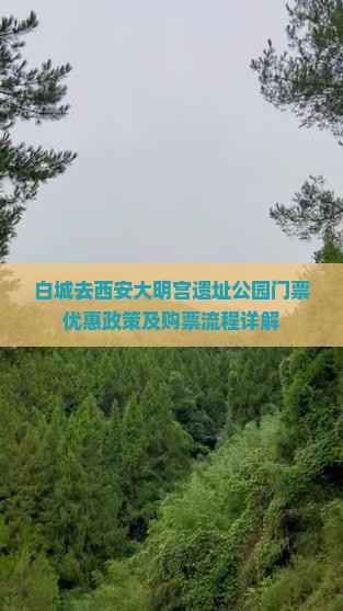 白城去西安大明宫遗址公园门票优惠政策及购票流程详解