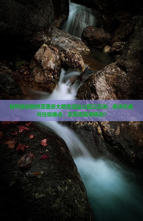 如何规划赣州至西安大明宫遗址公园三日游，解决交通与住宿痛点，实现深度游体验？