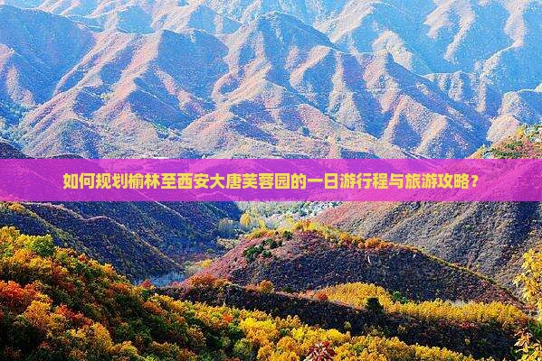 如何规划榆林至西安大唐芙蓉园的一日游行程与旅游攻略？
