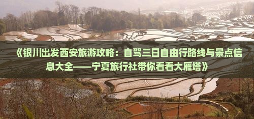 《银川出发西安旅游攻略：自驾三日自由行路线与景点信息大全——宁夏旅行社带你看看大雁塔》