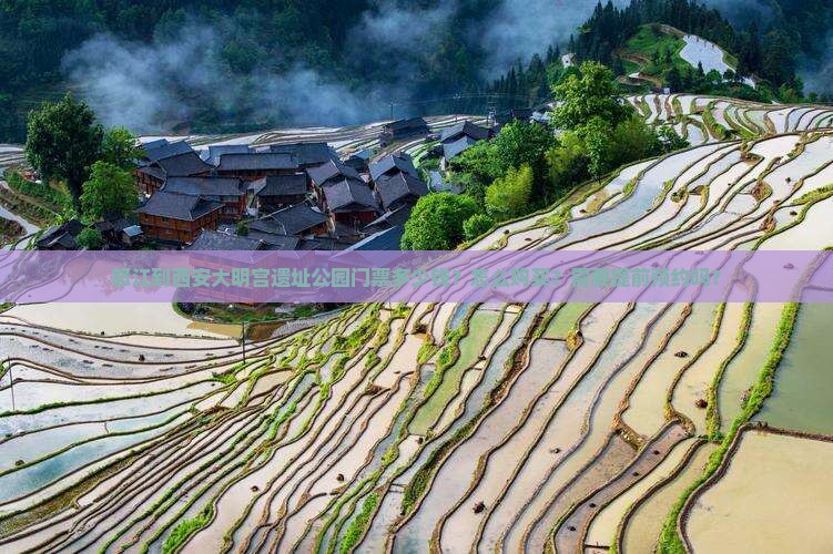 怒江到西安大明宫遗址公园门票多少钱？怎么购买？需要提前预约吗？