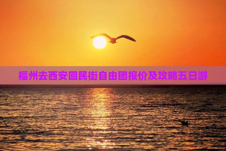 福州去西安回民街自由团报价及攻略五日游