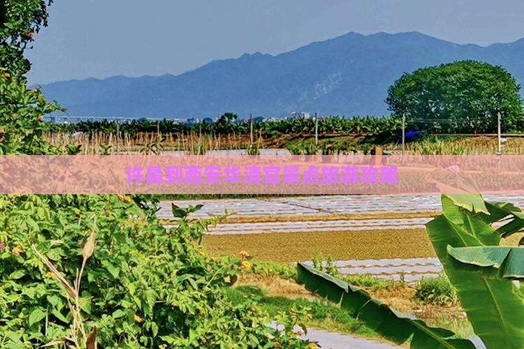 许昌到西安华清宫景点旅游攻略