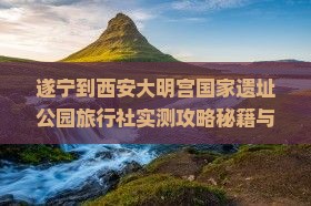 遂宁到西安大明宫国家遗址公园旅行社