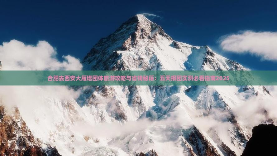 合肥去西安大雁塔团体旅游