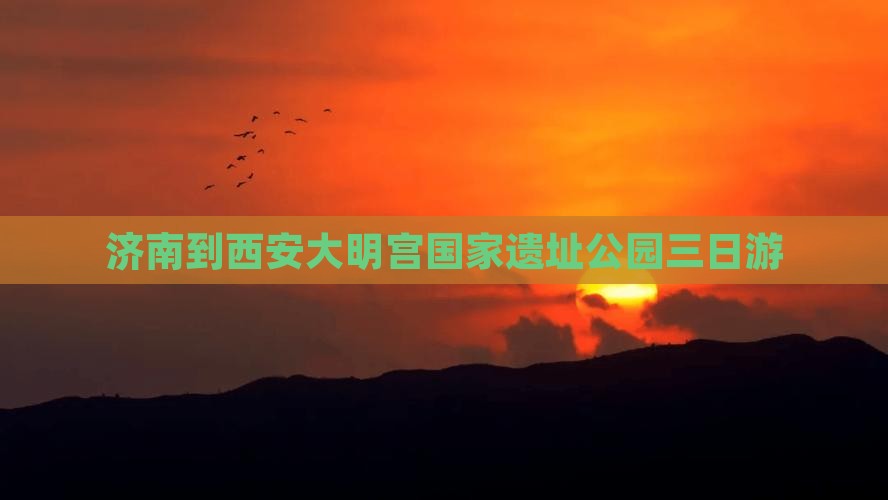 济南到西安大明宫国家遗址公园三日游