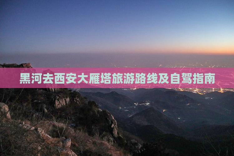 黑河去西安大雁塔旅游