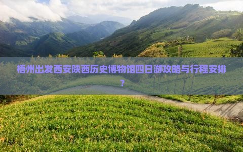 梧州出发西安陕西历史博物馆四日游攻略与行程安排？