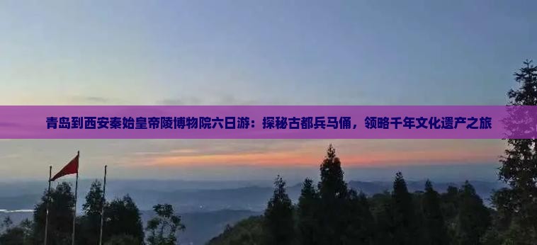 青岛到西安秦始皇帝陵博物院六日游：探秘古都兵马俑，领略千年文化遗产之旅