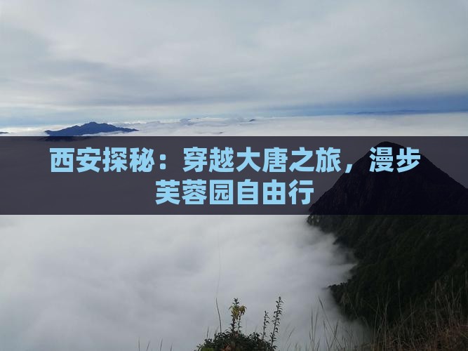 西安探秘：穿越大唐之旅，漫步芙蓉园自由行