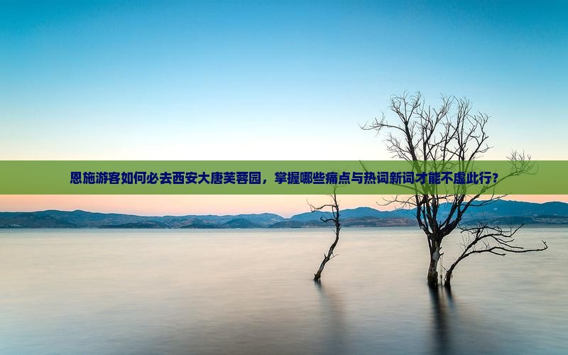 恩施游客如何必去西安大唐芙蓉园，掌握哪些痛点与热词新词才能不虚此行？