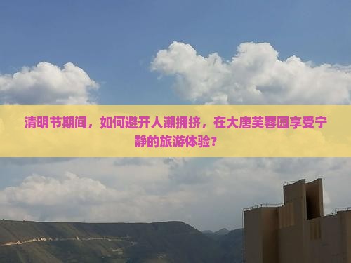 清明节期间，如何避开人潮拥挤，在大唐芙蓉园享受宁静的旅游体验？