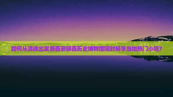 如何从清徐出发游西安陕西历史博物馆同时畅享当地热门小吃？